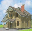 Будинок з клеєного бруса пл.120 м.кв.